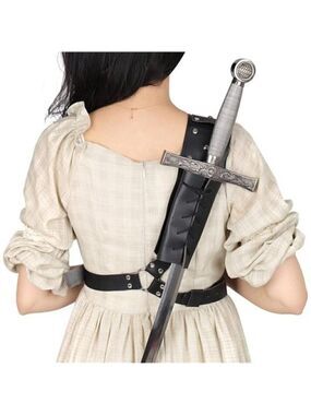Medieval Sword Back Holster Cosplay Sword Belt Frog Adjustable Sword Back Holder